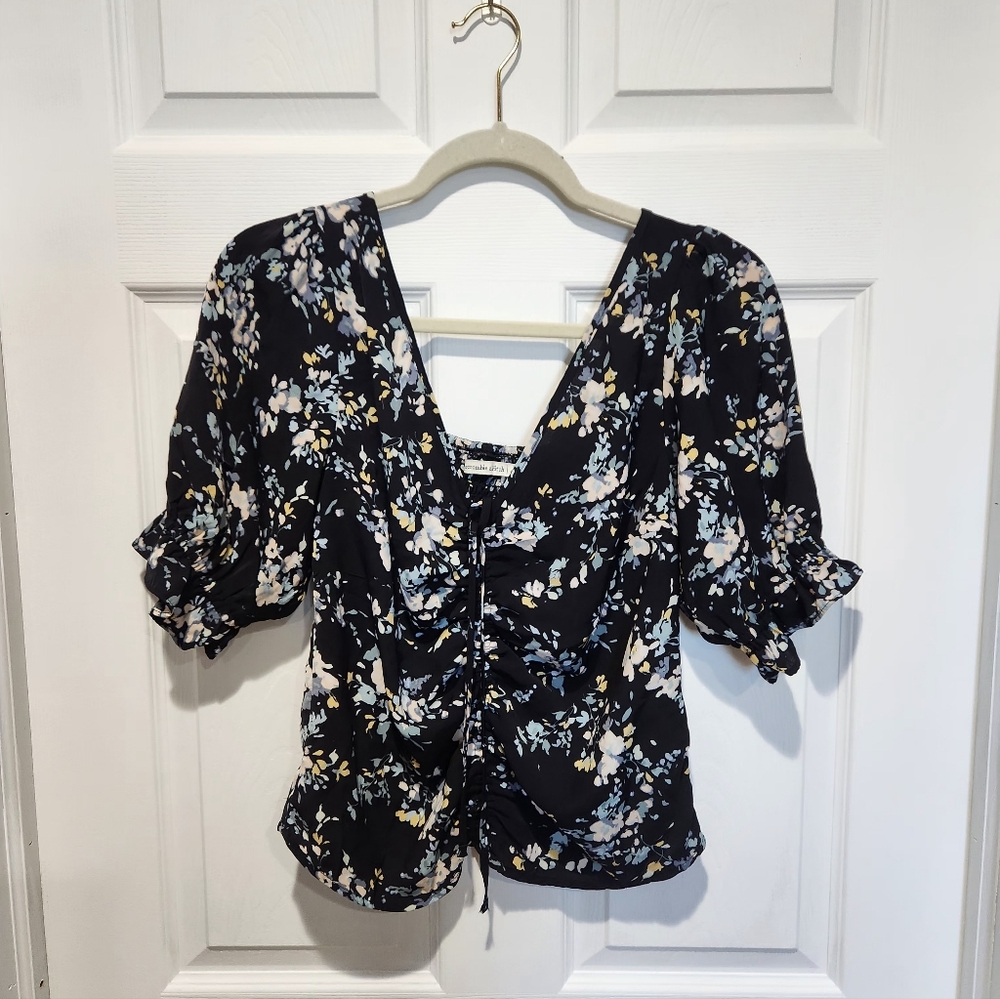 Abercrombie Floral Black Women's Top